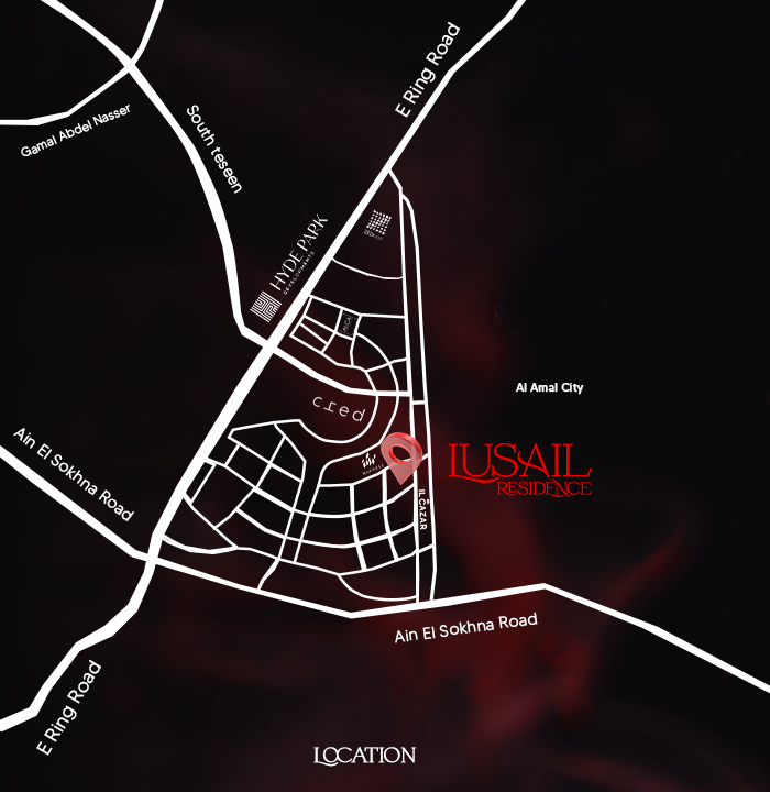 Lusail Residence - لوسيل ريزيدنس - التجمع السادس loc det