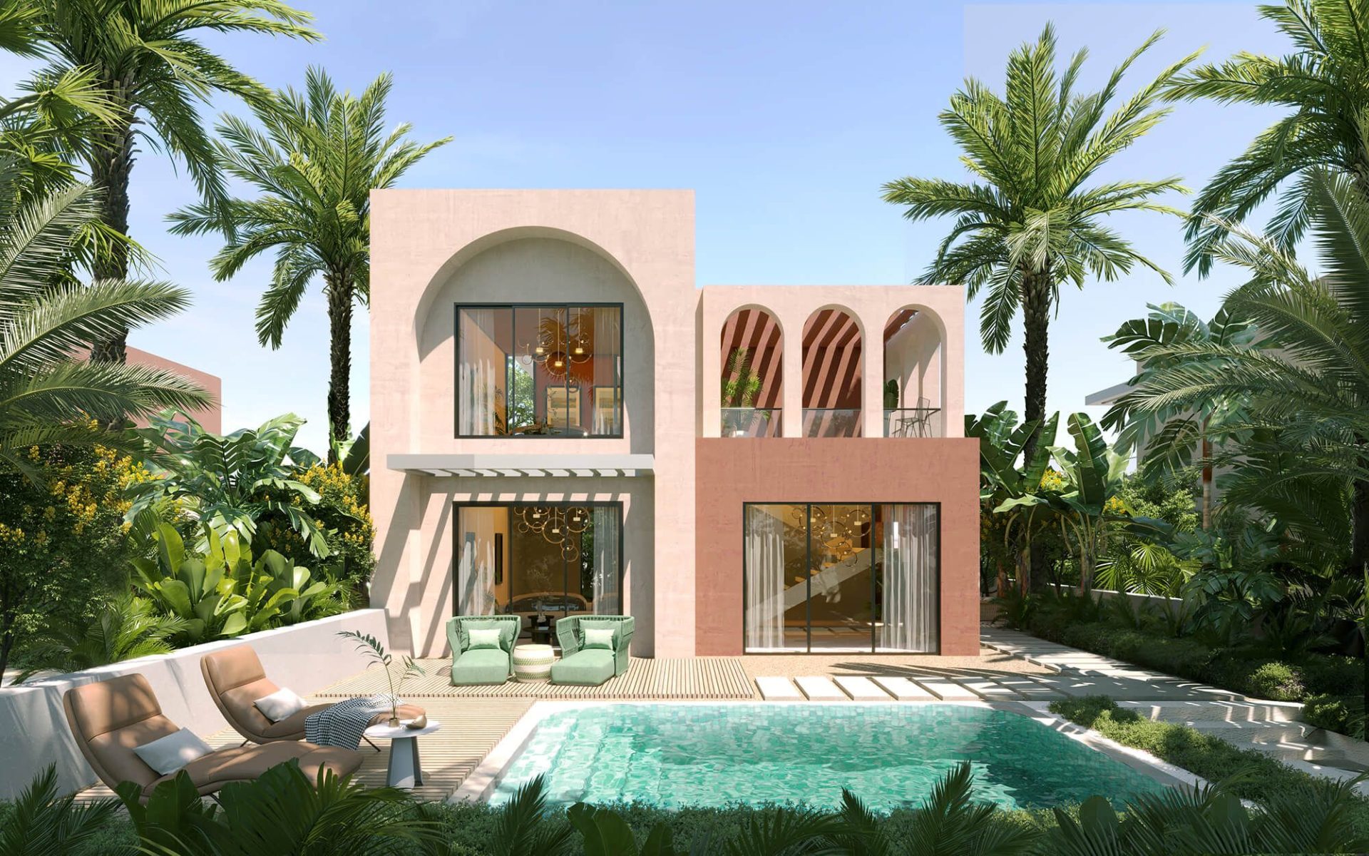 سوديك أوجامي رأس الحكمة | Sodic Ogami Ras El Hekma 3 Bedroom 2 Floor Villa Back 1 1 47240240d1
